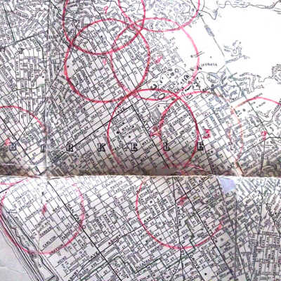 Map of Oakland, Berkeley, Alameda, Piedmont, Albany, Emeryville