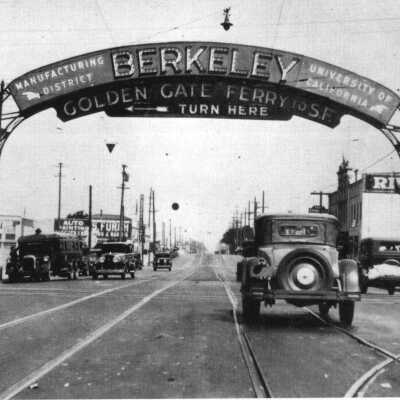 Sign spanning San Pablo at University