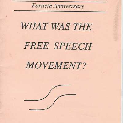 What was the Free Speech Movement