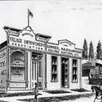 Office and lumber yard of the Berkeley Improvement Association