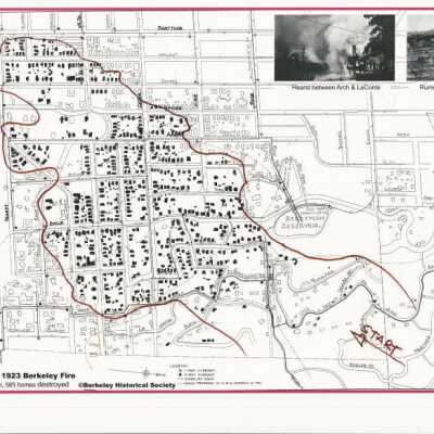 Berkeley fire zone, Sept. 17, 1923.
