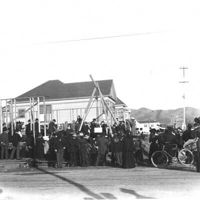 Luthern Church, laying cornerstone