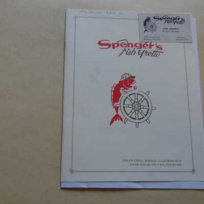 menu spenger's front #2