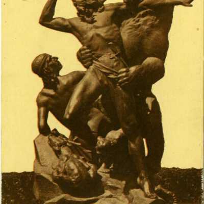Statue - Deaf Dumb and Blind Institute: Origformat: Postcard