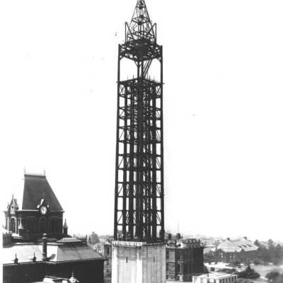 University of California Sather Tower Under Construction
