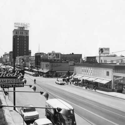 Shattuck and University, looking southwest, Harris