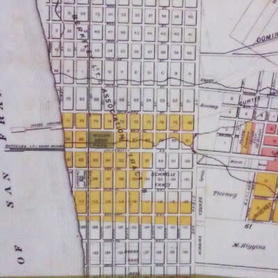 Map of Berkeley, 1880, Carnall & Eyre