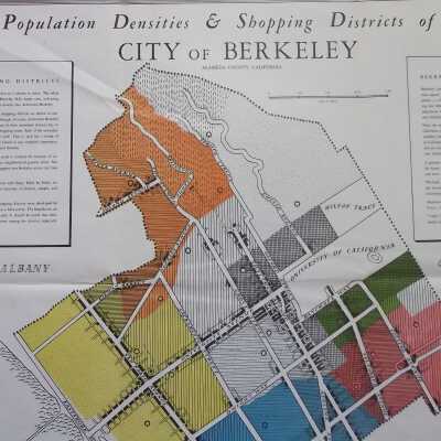Population densities and shopping districts of the City of Berkley