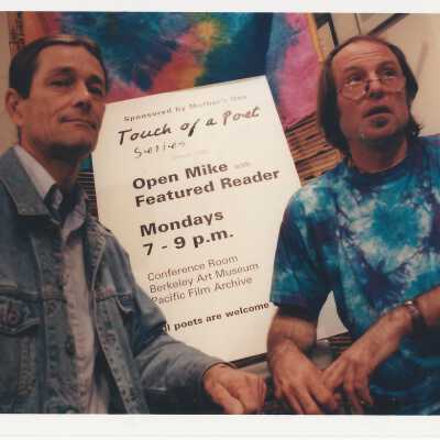 2011.060.455c: Chester King Vega, photog. 1998. With Louis Cuneo, co-producers of Touch of a Poet series.