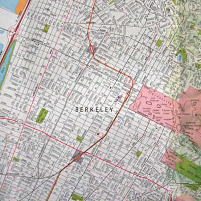 Street map of Berkeley-Oakland