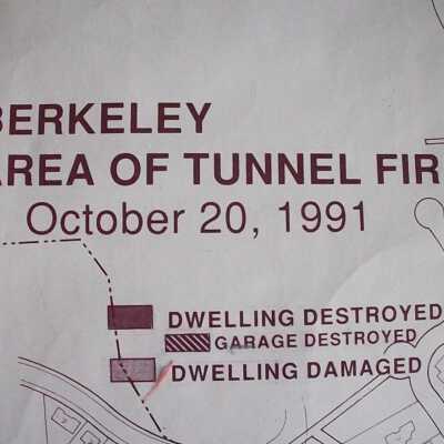 1991 Map Area of Tunnel Fire 1
