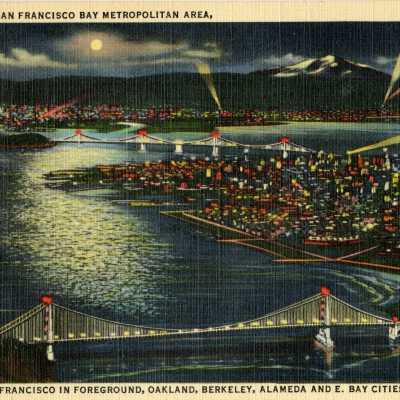 Night view, San Francisco Bay metropolitan area