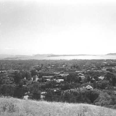 View from hills to bay