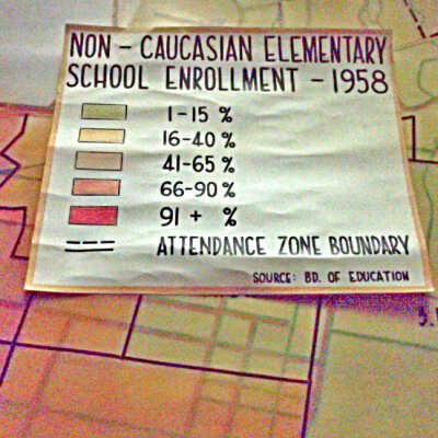 Non Caucasian elementary school enrollment, 1958