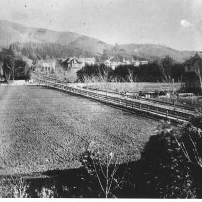 View East from Dwight Way and College Avenue