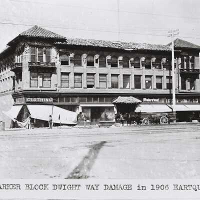 Barker Block Dwight Way Damage in 1906 Earthquake