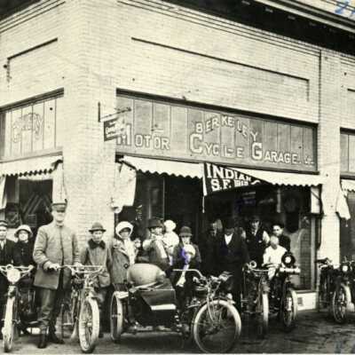 Berthelsen's Motor Cycle Garage, West Berkeley, 1915