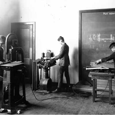 Willard School Wood shop class