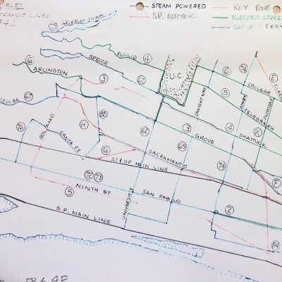 Berkeley Public Transit Lines 1940