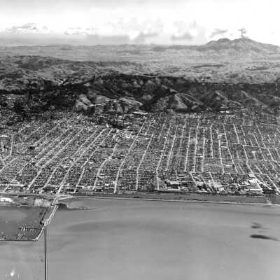 Aerial, Bay to Mt. Diablo