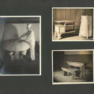 63: Eight photos of furniture; designed by Bernhardt?