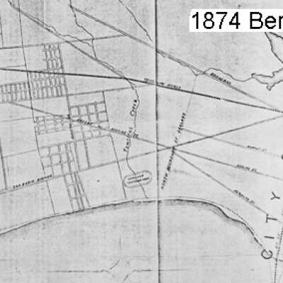 Map of Berkeley showing the property of the Berkeley L.T.I Association.