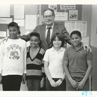 2011.060.214e: Don Melandry, photog 3/20/1987. Malcolm X students contestants for a  position on the Youth Commission. Names on verso.
