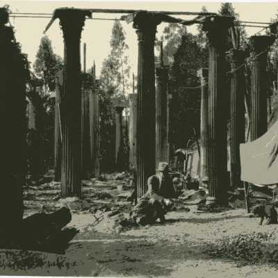 Fire ruins 1923 Temple of the Wings