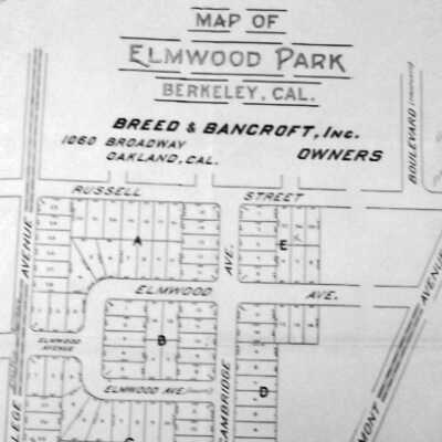 Map of Elmwood Park, Berkeley, Cal., 1907