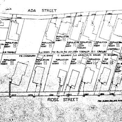 World War II Block Warden's Map