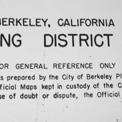 Berkeley, California zoning district map, 1967