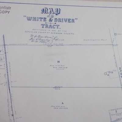 Map of the White & Driver Tract partitioned in 1886 by the Superior Court of California