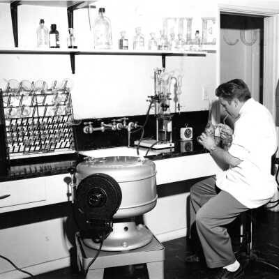 Lab techician at work