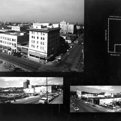 Shattuck & Center. looking SW, Aerial