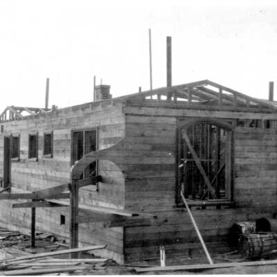 House under construction front view