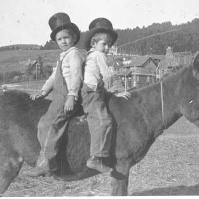 Two Boys in Top Hats