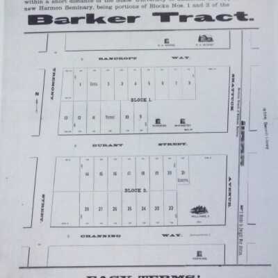 Barker Tract, 1883