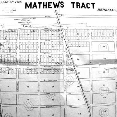 Map of the Mathews Tract, Berkeley, Calif.