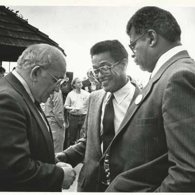 Photograph by Debra Jensen. With John George and Ed Asner. n.d.: 2011.060.336n