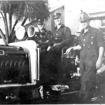 Fire Department personnel on truck