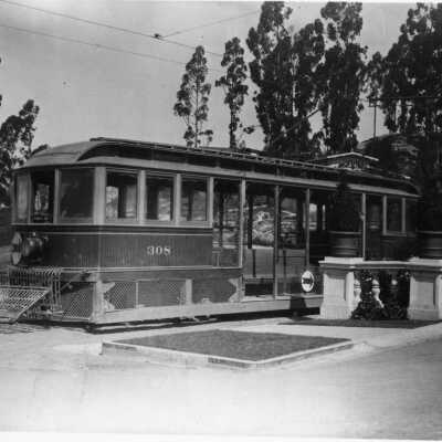 Streetcar #308 at Marin Circle