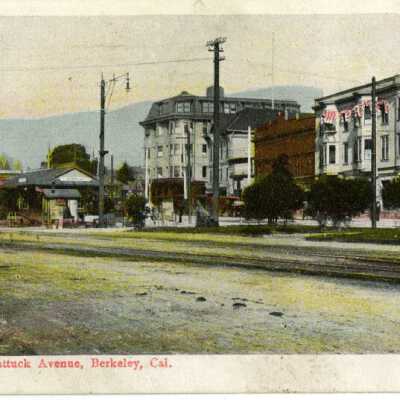 Shattuck Avenue with SP station and Studio Building