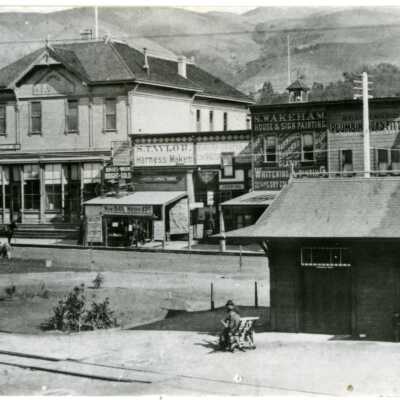Untitled postcard: Shattuck Avenue at Addison Street, east side.