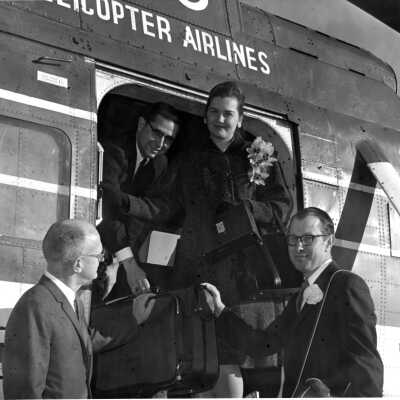 Heliport Dedication -passengers arriivng