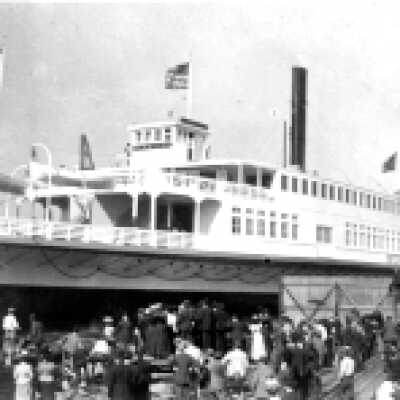 Ferry Launching, Steamboat "Berkeley"