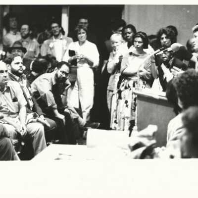 2011.060.1.188g: July 1986 BCA convention; Hancock acceptance Speech. Andre Gaston, photog.