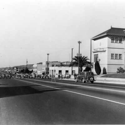 View along San Pablo Avenue, looking north, from about Virginia Street.