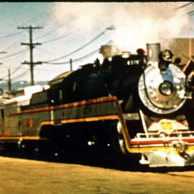 Santa Fe train, steam, Adeline