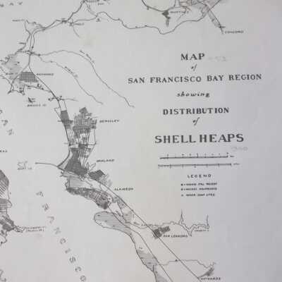 San Francisco Bay region showing distribution of shell heaps, 1909
