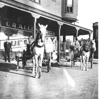 C. R. Allen, grocer, horse carts